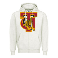 Oatmeal Heather tuskegee merch, golden, tigers Zipper Hoodie - linhVisuals