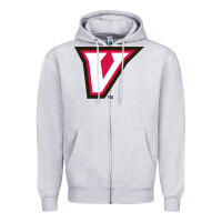 Heather Grey virginia merch, wise, cavaliers Zipper Hoodie - linhVisuals