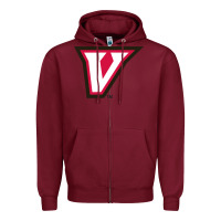 Burgundy virginia merch, wise, cavaliers Zipper Hoodie - linhVisuals