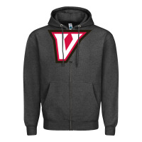 Charcoal Heather virginia merch, wise, cavaliers Zipper Hoodie - linhVisuals