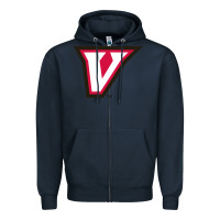 Navy virginia merch, wise, cavaliers Zipper Hoodie - linhVisuals