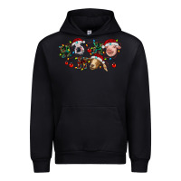Black Hohoho Christmas Cows Urban Hoodie - RanaPortraitStore