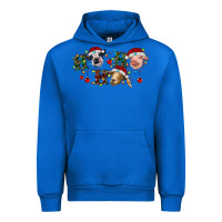 Cobalt Hohoho Christmas Cows Urban Hoodie - RanaPortraitStore