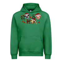 Emerald Hohoho Christmas Cows Urban Hoodie - RanaPortraitStore