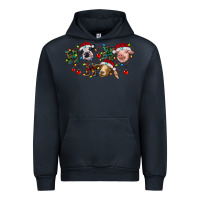 Navy Hohoho Christmas Cows Urban Hoodie - RanaPortraitStore