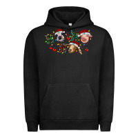 Pigment Black Hohoho Christmas Cows Urban Hoodie - RanaPortraitStore