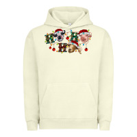 Pigment Pistachio Hohoho Christmas Cows Urban Hoodie - RanaPortraitStore