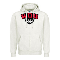 Oatmeal Heather western oregon merch, wolves Zipper Hoodie - linhVisuals