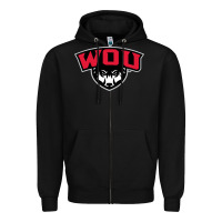 Black western oregon merch, wolves Zipper Hoodie - linhVisuals