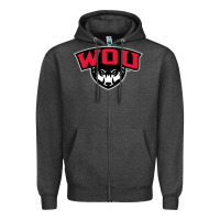 Charcoal Heather western oregon merch, wolves Zipper Hoodie - linhVisuals