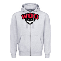 Heather Grey western oregon merch, wolves Zipper Hoodie - linhVisuals