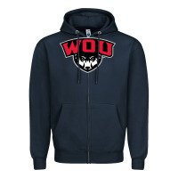 Navy western oregon merch, wolves Zipper Hoodie - linhVisuals