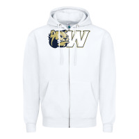 White wingate merch, bulldogs Zipper Hoodie - linhVisuals