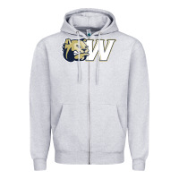 Heather Grey wingate merch, bulldogs Zipper Hoodie - linhVisuals