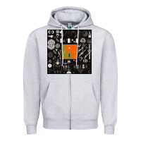 Heather Grey nice bon -iver symbol Zipper Hoodie - linhVisuals