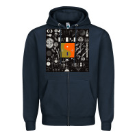 Navy nice bon -iver symbol Zipper Hoodie - linhVisuals