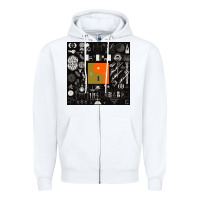 White nice bon -iver symbol Zipper Hoodie - linhVisuals