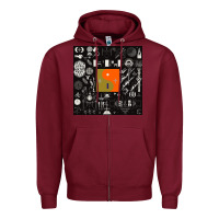 Burgundy nice bon -iver symbol Zipper Hoodie - linhVisuals