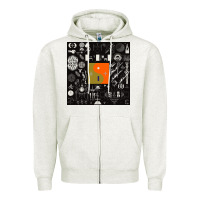 Oatmeal Heather nice bon -iver symbol Zipper Hoodie - linhVisuals