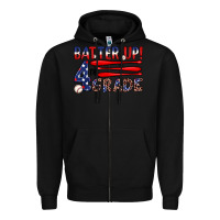 Black batter up 4th grade Zipper Hoodie - JahusDesignShop
