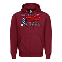 Burgundy batter up 4th grade Zipper Hoodie - JahusDesignShop