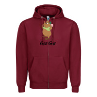 Burgundy gus gus t-shirt Zipper Hoodie - linhVisuals