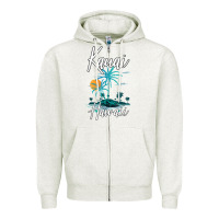 Oatmeal Heather family vacation retro sunset hawaii kauai t shirt Zipper Hoodie - linhVisuals