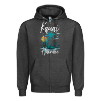 Charcoal Heather family vacation retro sunset hawaii kauai t shirt Zipper Hoodie - linhVisuals