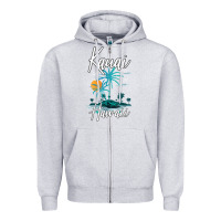 Heather Grey family vacation retro sunset hawaii kauai t shirt Zipper Hoodie - linhVisuals
