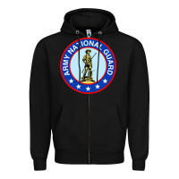 Black army national guard Zipper Hoodie - linhVisuals