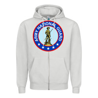 Dove Grey army national guard Zipper Hoodie - linhVisuals