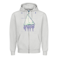 Dove Grey Alt-j Zipper Hoodie - linhVisuals