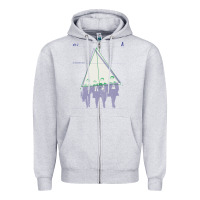 Heather Grey Alt-j Zipper Hoodie - linhVisuals