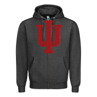 Charcoal Heather indiana gifts Zipper Hoodie - linhVisuals