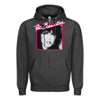 Charcoal Heather #the pat benatal Zipper Hoodie - linhVisuals