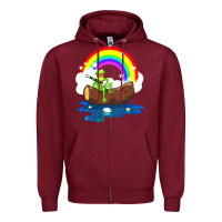 Burgundy the rainbow connection Zipper Hoodie - linhVisuals