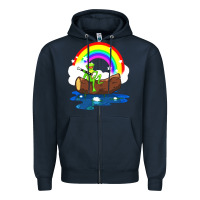 Navy the rainbow connection Zipper Hoodie - linhVisuals