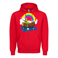 Red the rainbow connection Zipper Hoodie - linhVisuals