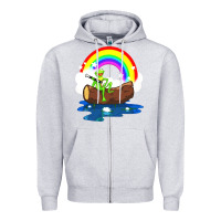 Heather Grey the rainbow connection Zipper Hoodie - linhVisuals