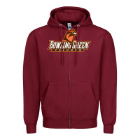 Burgundy bowling green Zipper Hoodie - linhVisuals