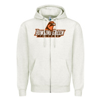 Oatmeal Heather bowling green Zipper Hoodie - linhVisuals