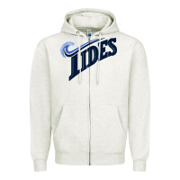 Oatmeal Heather norfolk tides Zipper Hoodie - linhVisuals