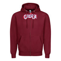 Burgundy grease grease the movie blue small Zipper Hoodie - linhVisuals