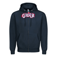 Navy grease grease the movie blue small Zipper Hoodie - linhVisuals