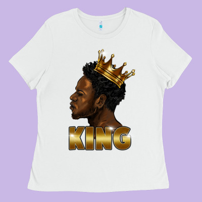 Black King Ladies Tee Designed By Fadigitalartstudio