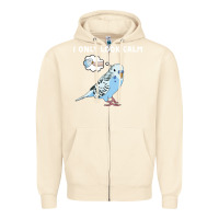 Sandshell parakeet bird biting finger funny i only look calm Zipper Hoodie - linhVisuals