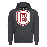 Smoke Bradley University Athletics Zipper Hoodie - linhVisuals