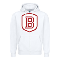 White Bradley University Athletics Zipper Hoodie - linhVisuals