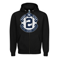Black derek jeter Zipper Hoodie - linhVisuals
