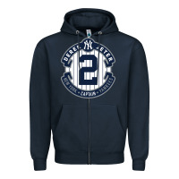 Navy derek jeter Zipper Hoodie - linhVisuals